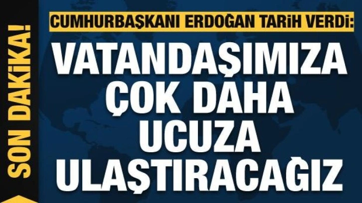 Cumhurbaşkanı Erdoğan: Doğal gazı çok daha ucuza ulaştıracağız