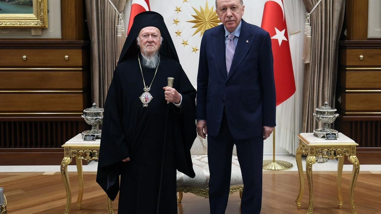 Cumhurbaşkanı Erdoğan, Fener Rum Patriği Bartholomeos'u kabul etti