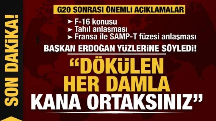 Cumhurbaşkanı Erdoğan G20 zirvesi sonrası konuşuyor