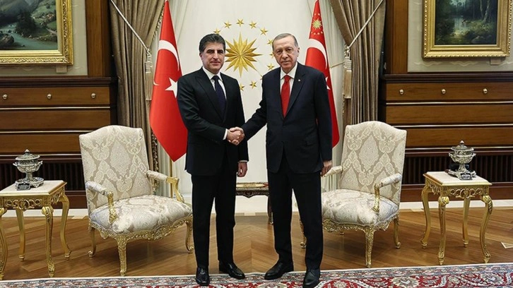 Cumhurbaşkanı Erdoğan, IKBY Başkanı Barzani'yi kabul etti