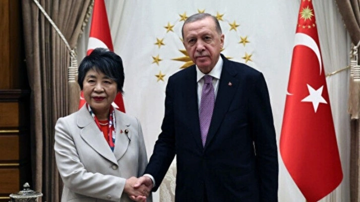 Cumhurbaşkanı Erdoğan, Japonya Dışişleri Bakanı ile görüştü