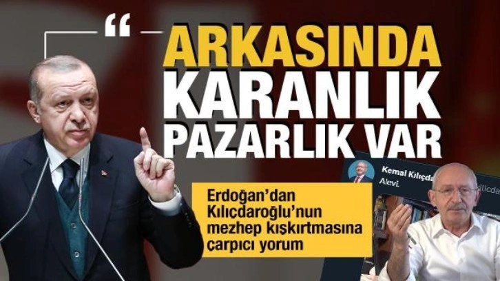 Cumhurbaşkanı Erdoğan: Karanlık pazarlıklarını gizlemek için mezhep tartışması açıyorlar