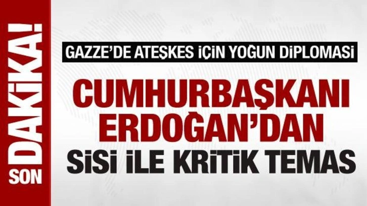 Cumhurbaşkanı Erdoğan Mısır Cumhurbaşkanı Sisi ile görüştü