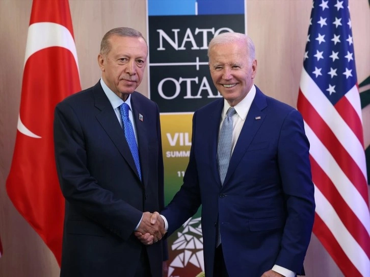 Cumhurbaşkanı Erdoğan, NATO Zirvesi'nde Biden ile görüştü