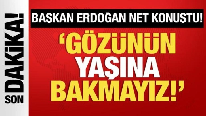 Cumhurbaşkanı Erdoğan net konuştu: Gözünün yaşına bakmayız