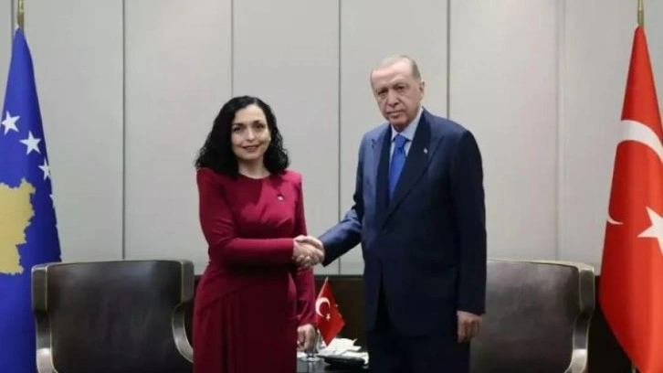 Cumhurbaşkanı Erdoğan, Vjosa Osmani-Sadriu ile görüştü