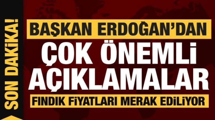 Cumhurbaşkanı Erdoğan'dan Ordu'da son dakika açıklamalar