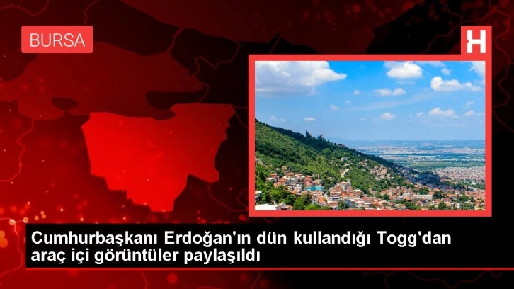 Cumhurbaşkanı Erdoğan'ın dün kullandığı Togg'dan araç içi görüntüler paylaşıldı