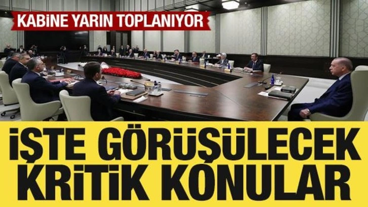 Cumhurbaşkanlığı Kabinesi yarın yoğun gündemle toplanıyor