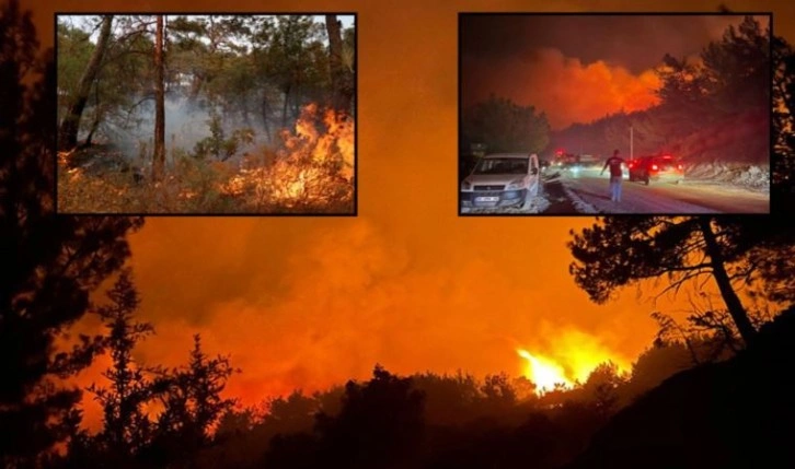 Datça'da yangın 2'nci gününde devam ediyor: Yollar kapatıldı, evler tahliye edildi...