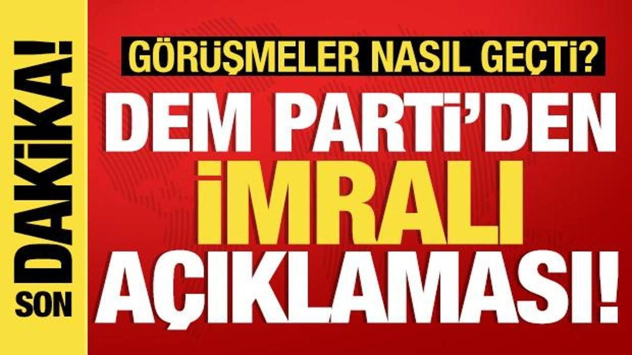 DEM Parti İmralı heyetinden açıklama: Görüşmeler nasıl geçti?