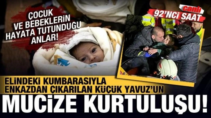 Deprem bölgesinde mucize kurtuluşlar: Yavuz, elinde kumbarasıyla 91 saat sonra kurtarıldı