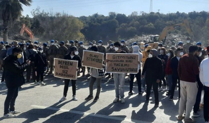 Depremzedeleri sürükleyip, doğayı talan ediyorlar! Hatay'da halk ayakta