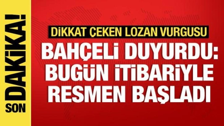 Devlet Bahçeli: Yerel seçim hazırlık sürecine resmen başladık