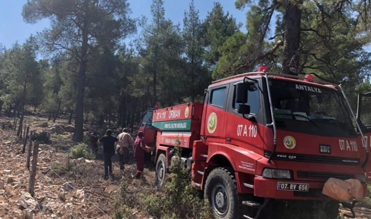 Düşen yıldırım yangına neden oldu: 2 hektar orman zarar gördü