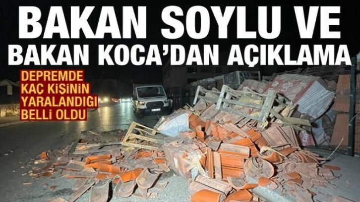 Düzce'de deprem: Bakan Soylu ve Bakan Koca'dan yaralı sayısına dair açıklama