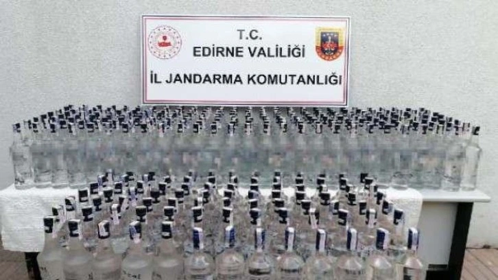 Edirne’de 307 litre kaçak içki ele geçirildi