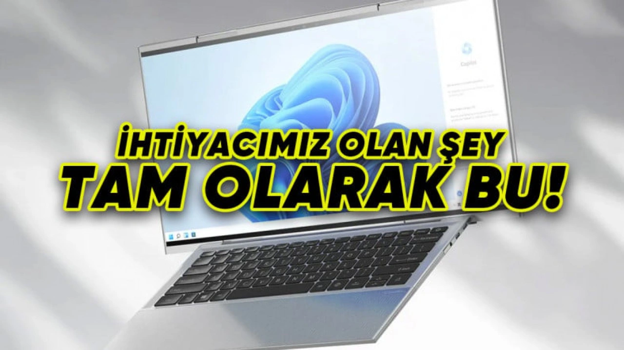 Ekranı Yana Doğru Genişleyen Dizüstü Bilgisayar Konsepti