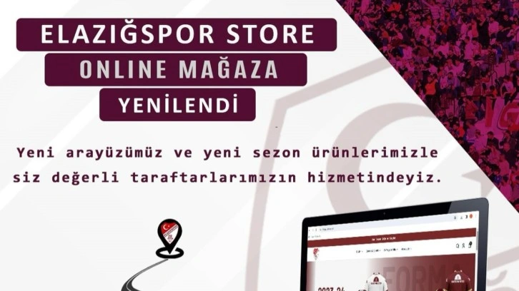 Elazığspor Store online satışlara başladı