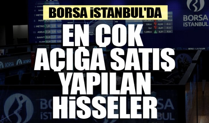 En fazla açığa satış yapılan hisseler 21/11/2022