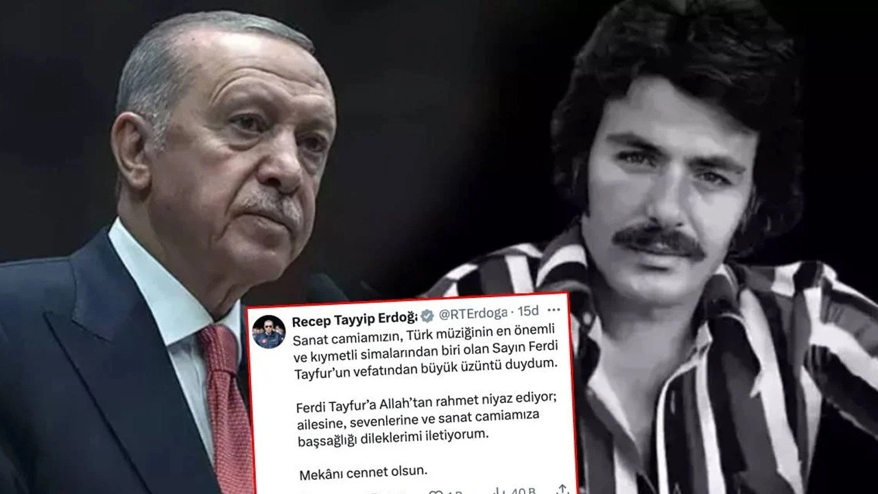 Erdoğan'dan Ferdi Tayfur için başsağlığı mesajı