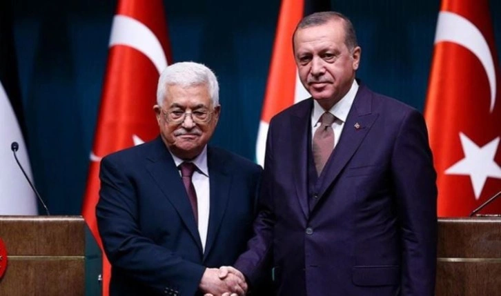 Erdoğan, Filistin Devlet Başkanı Mahmud Abbas ile görüştü