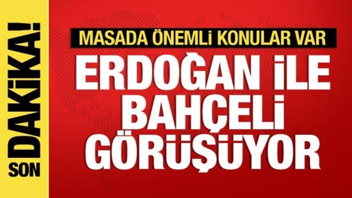 Erdoğan ile Bahçeli görüşüyor