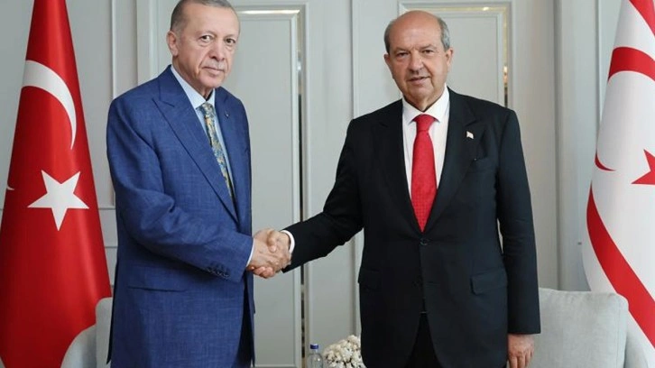 Erdoğan, KKTC Cumhurbaşkanı Tatar ile görüştü