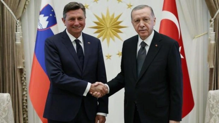 Erdoğan, Slovenya Cumhurbaşkanı Pahor'u karşıladı