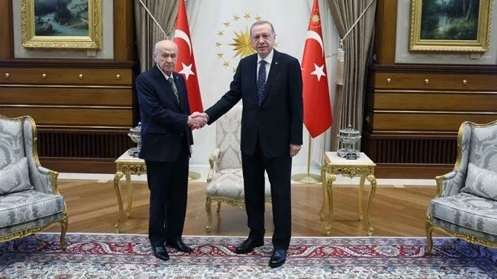 Erdoğan ve Bahçeli, Beştepe'de bir araya geldi