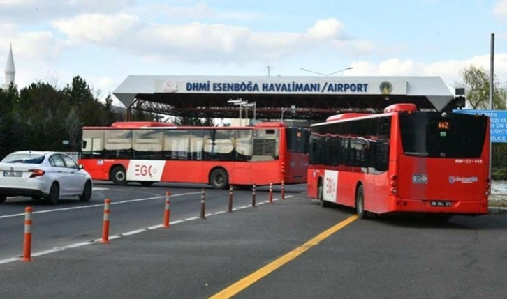 Esenboğa Havalimanı'nda ulaşım krizi: Ankara Büyükşehir Belediye otobüslerine içeri giriş yasağ