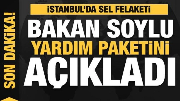 Esenyurt'u sel vurdu! Bakan Soylu nakdi yardım için müjdeyi verdi