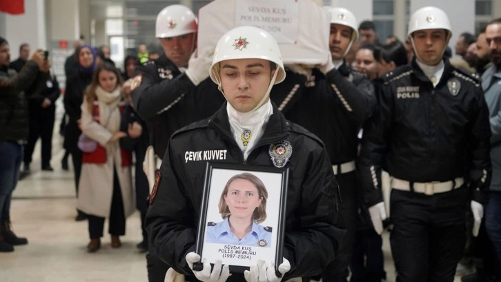 Eski eşi tarafından öldürülen polis Sevda Kuş için tören düzenlendi