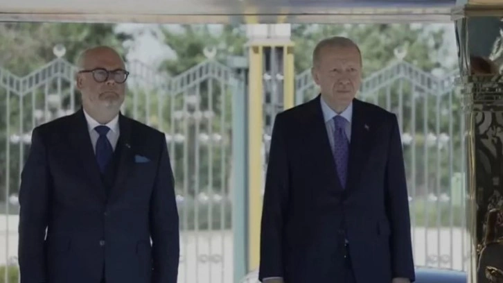 Estonya Cumhurbaşkanı Karis Türkiye'de! Erdoğan karşıladı