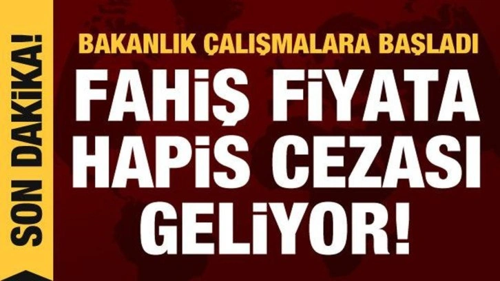 Fahiş fiyat artışına hapis cezası geliyor