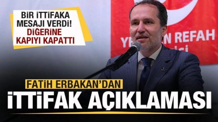 Fatih Erbakan'dan sürpriz açıklama! Bir ittifaka mesajı verdi! Diğerine kapıyı kapattı