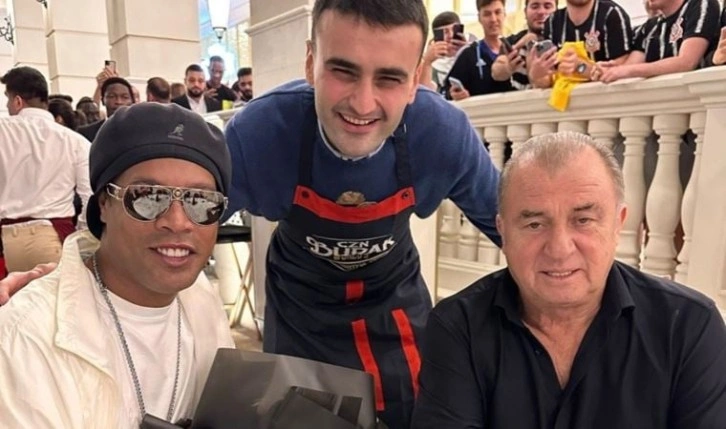 Fatih Terim ile Ronaldinho Katar'da bir arada