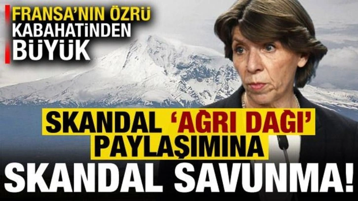 Fransa'dan skandal 'Ağrı Dağı' paylaşımına skandal savunma!