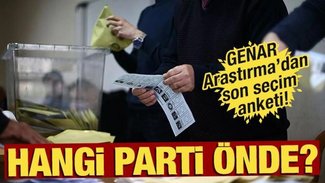 GENAR Araştırma'dan son seçim anketi! Hangi parti önde