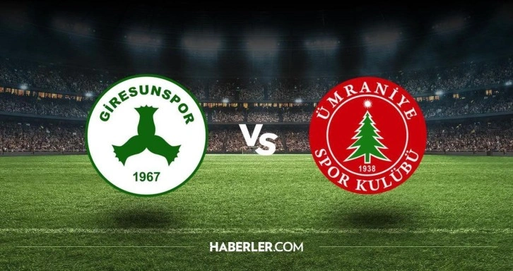 Giresunspor - Ümraniyespor maçı CANLI izle! Giresunspor - Ümraniyespor maçı canlı yayın!