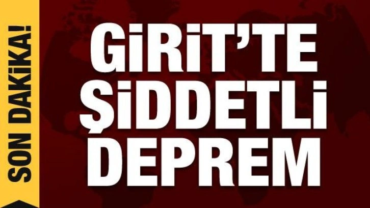 Girit Adası'nda 5,3 büyüklüğünde deprem