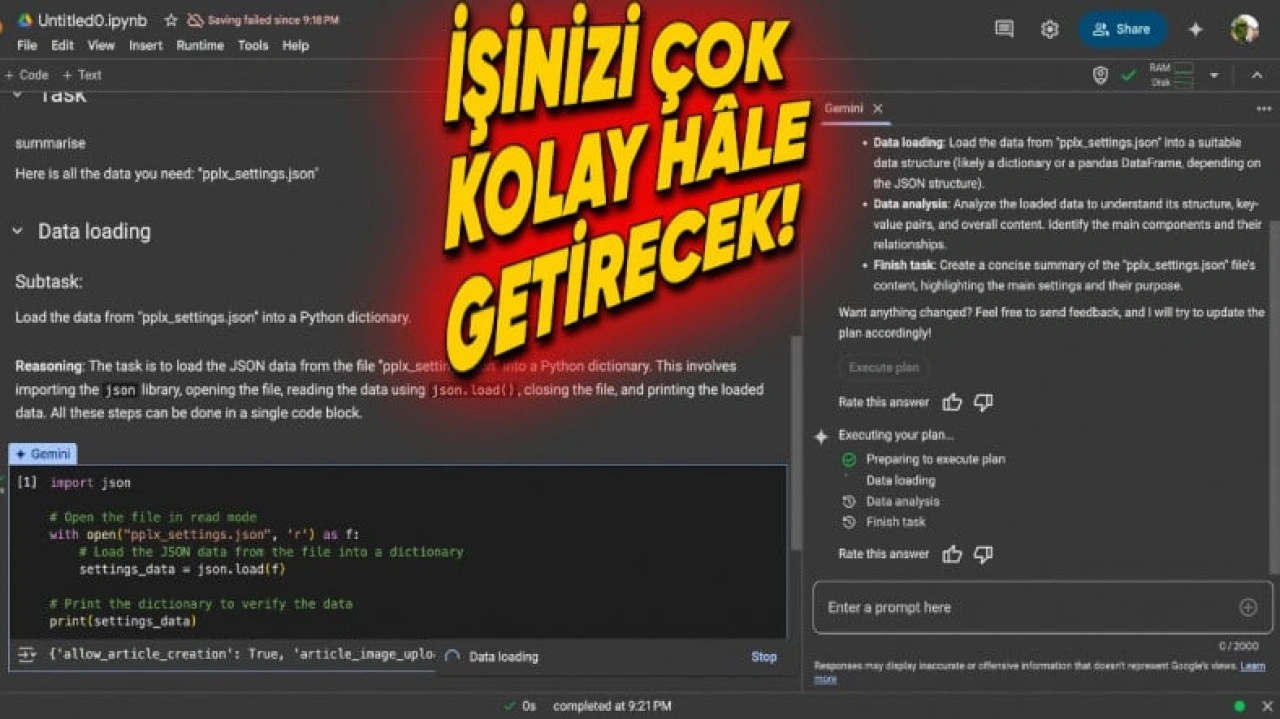 Google Colab'e Yapay Zekâ Aracı Geldi!