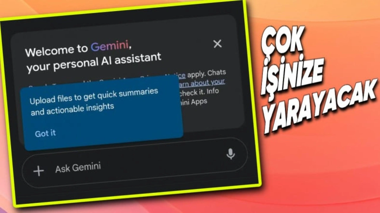 Google Gemini'ın Dosya Yükleme Özelliği Herkese Geldi