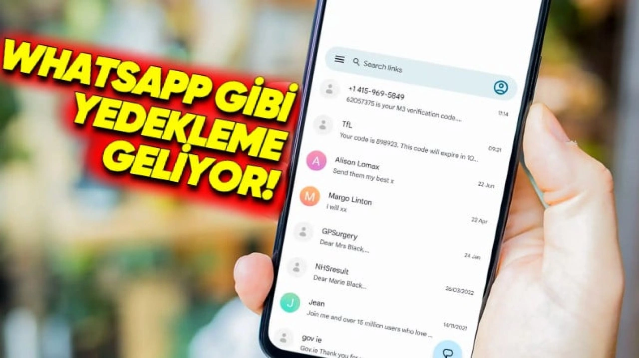 Google Mesajlara Yedekleme Sistemi Geliyor!