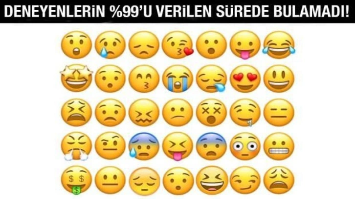 Gözlük isteyen zeka testi: 9 saniyede iki aynı emojiyi bulun, deneyenlerin %99'u bulamadı!