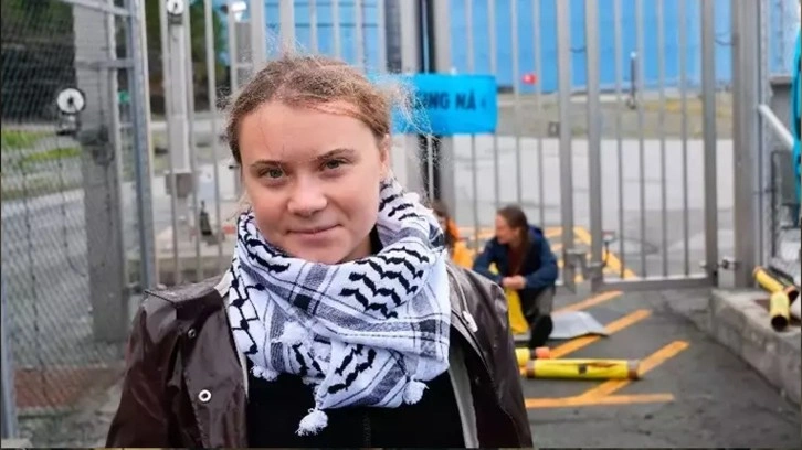 Greta Thunberg, Kopenhag'daki 'Gazze' protestosunda gözaltına alındı