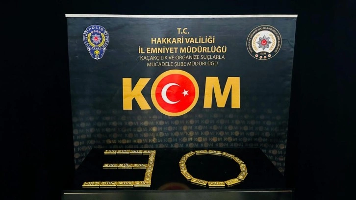 Hakkari'de 28 kilo külçe altın ele geçirildi