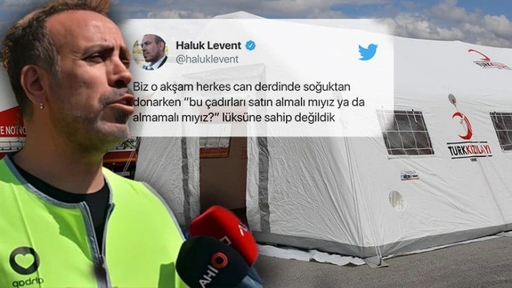 Haluk Levent, Kızılay’ın Çadır Satmasına Açıklık Getirdi