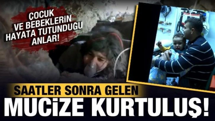 Hatay'da 40 saat sonra gelen kurtuluş: Anne ve 3 çocuğu enkazdan yaralı olarak kurtarıldı!