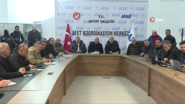 Hatay'da üç Bakanın başkanlığında Afet Koordinasyon ve Planlama Toplantısı yapıldı